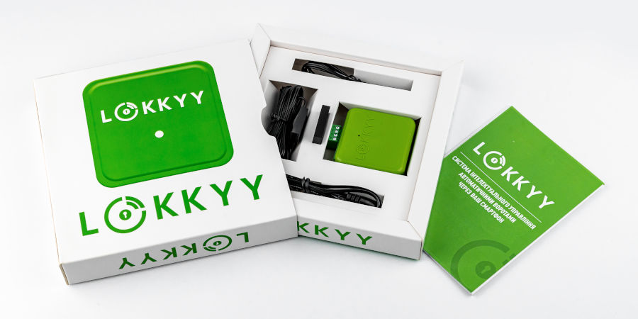 Устройство LOKKYY для управления откатными моторами с помощью смартфона